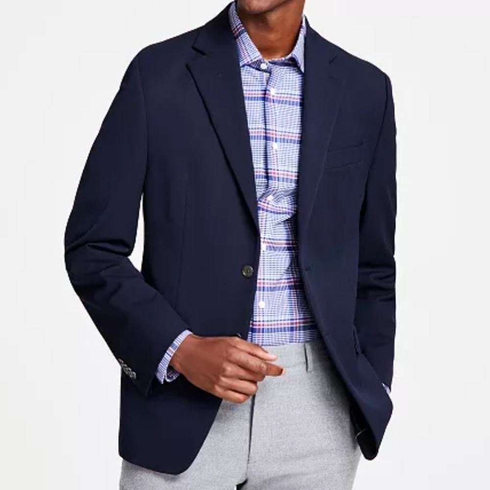 Michael Kors Blue Sport Coat with Notched Lapels